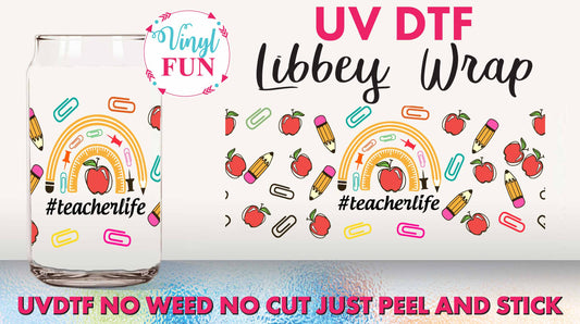Teacher Life UVDTF Libbey Glass Wrap - UV49