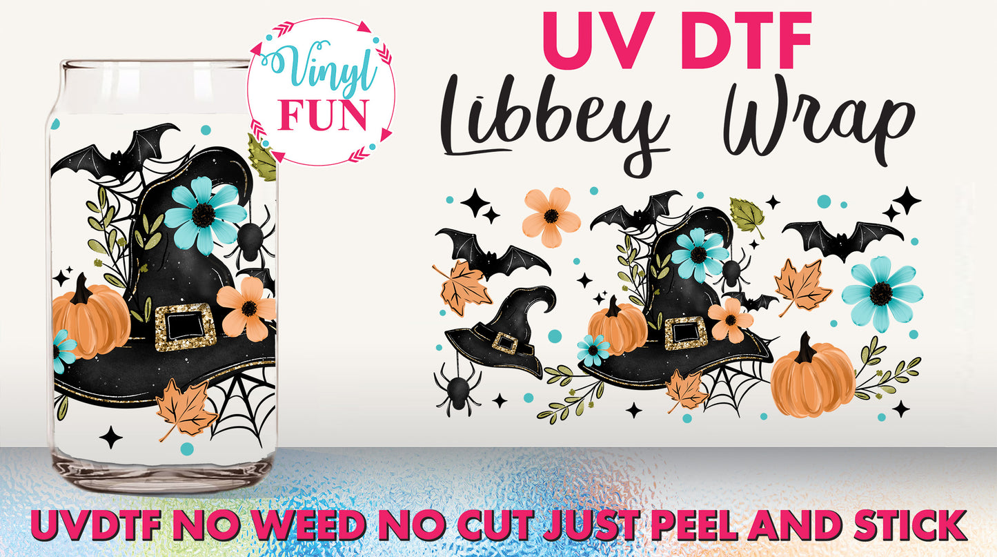Floral Hat Libbey Glass Wrap - UV61
