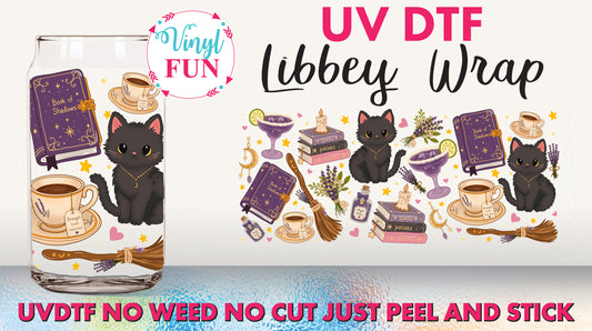 Cats & Books Libbey Glass Wrap - UV99