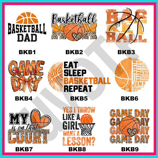 UVDTF BasketBall Decals-V23