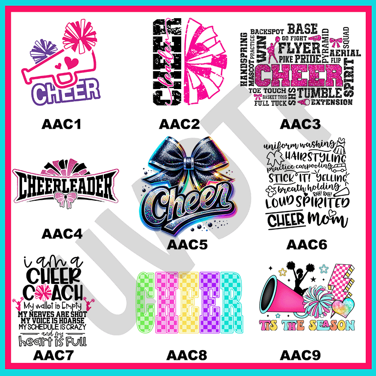 UVDTF All About Cheer Decals-V20