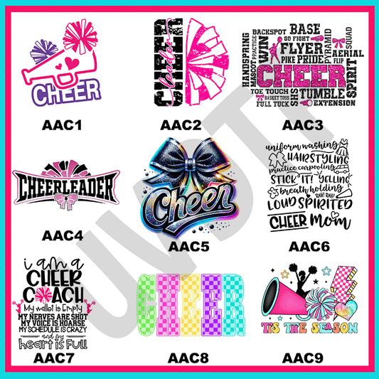 UVDTF All About Cheer Decals-V20