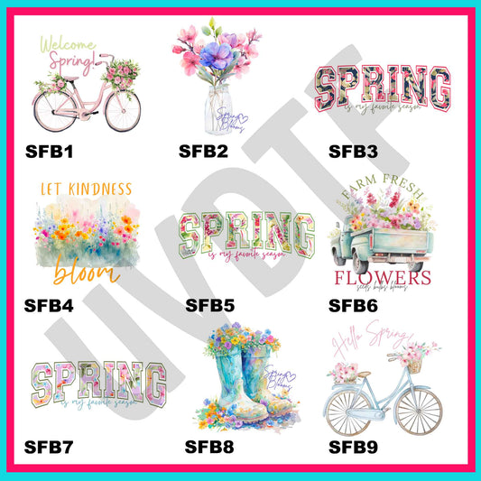 UVDTF Spring Floral Blooms Decals