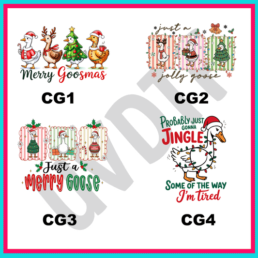 UVDTF Christmas Goose Decals