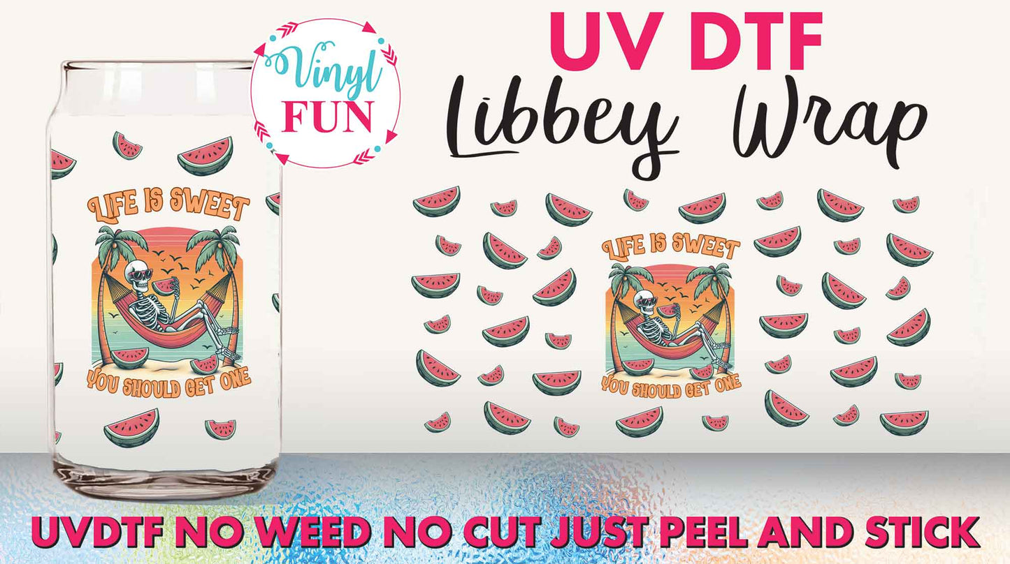 Life Is Sweet UVDTF Libbey Glass Wrap - UV210