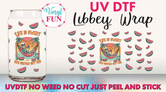 Life Is Sweet UVDTF Libbey Glass Wrap - UV210