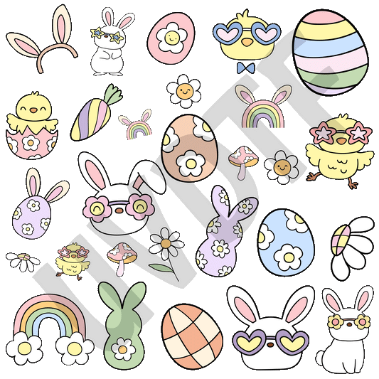 UVDTF Retro Easter Elements