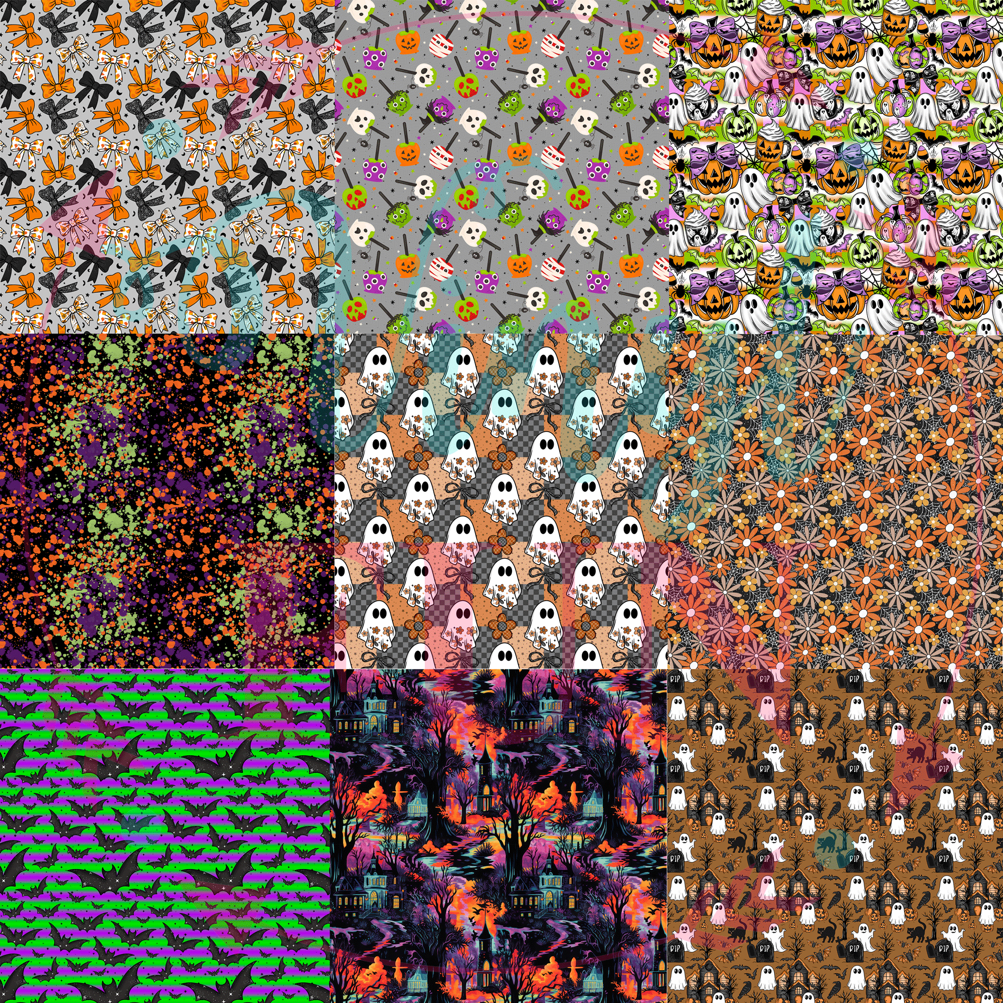 Pattern Sampler Ready For Halloween – Vinyl Fun