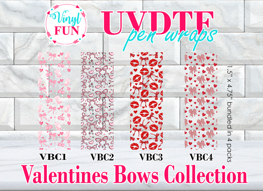 UVDTF Valentine's Bow Pen Wraps