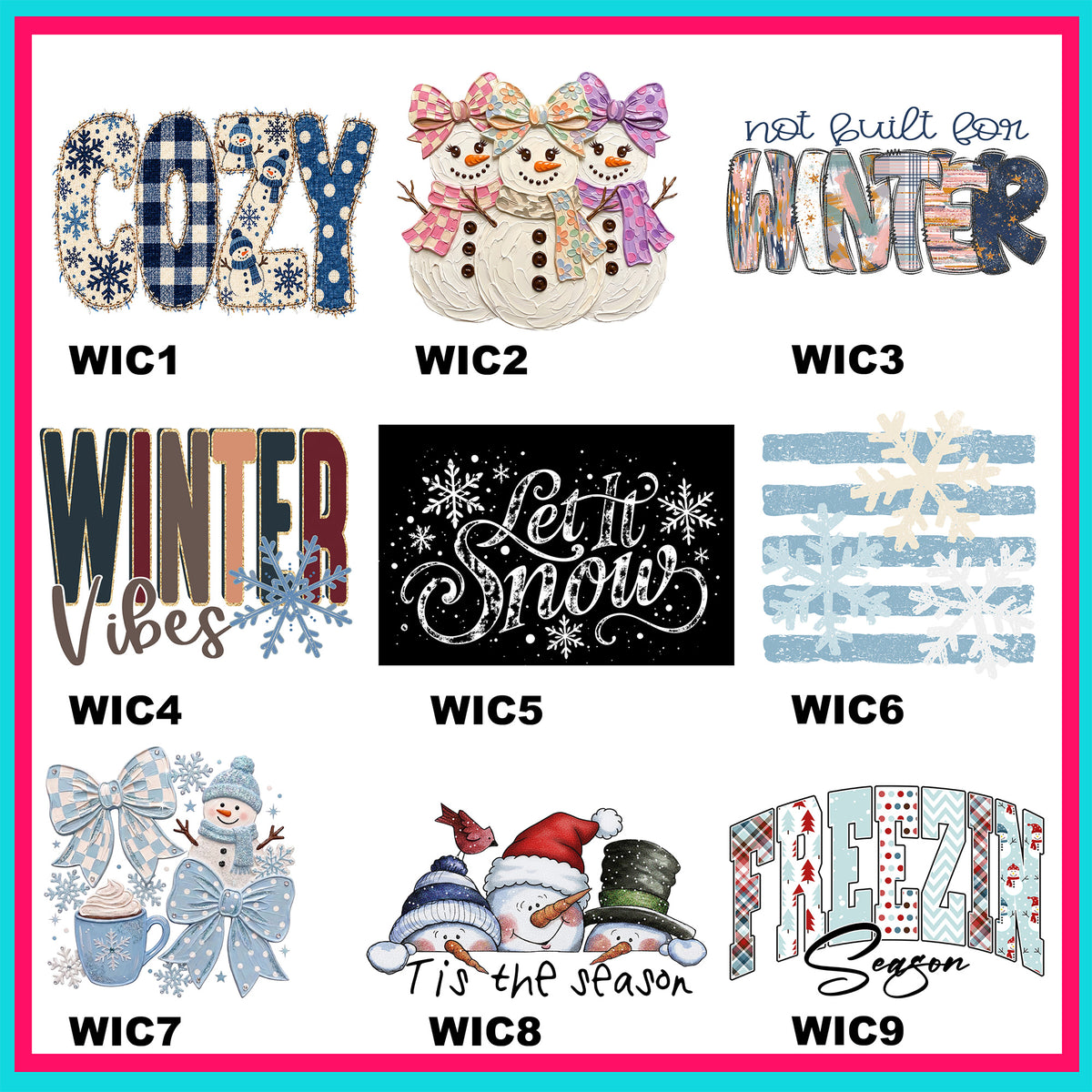 Winter Is Cold Transfers - For Fabrics