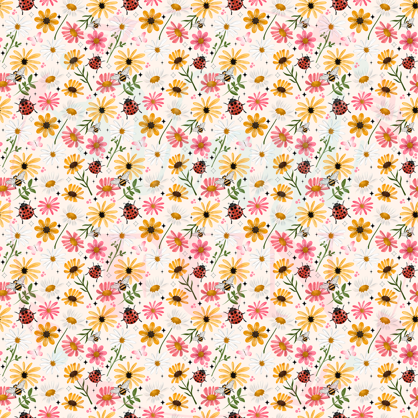 WildFlower Ladybugs Pattern-F20