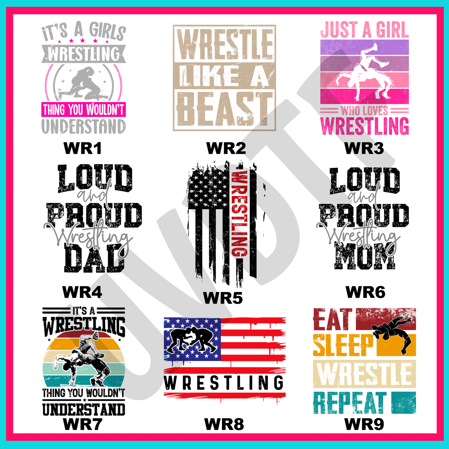 UVDTF Wrestling  Decals