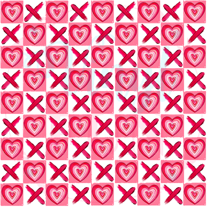 XOXO Tic-Tac Toe Pattern