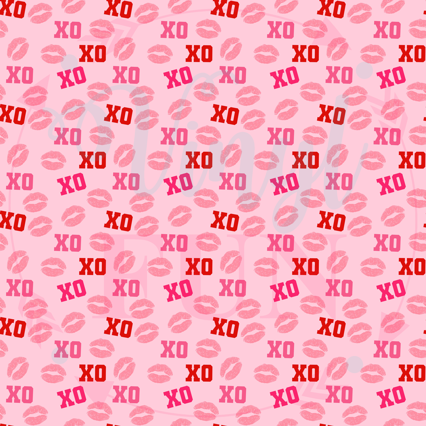 XOXO & Lips Pattern