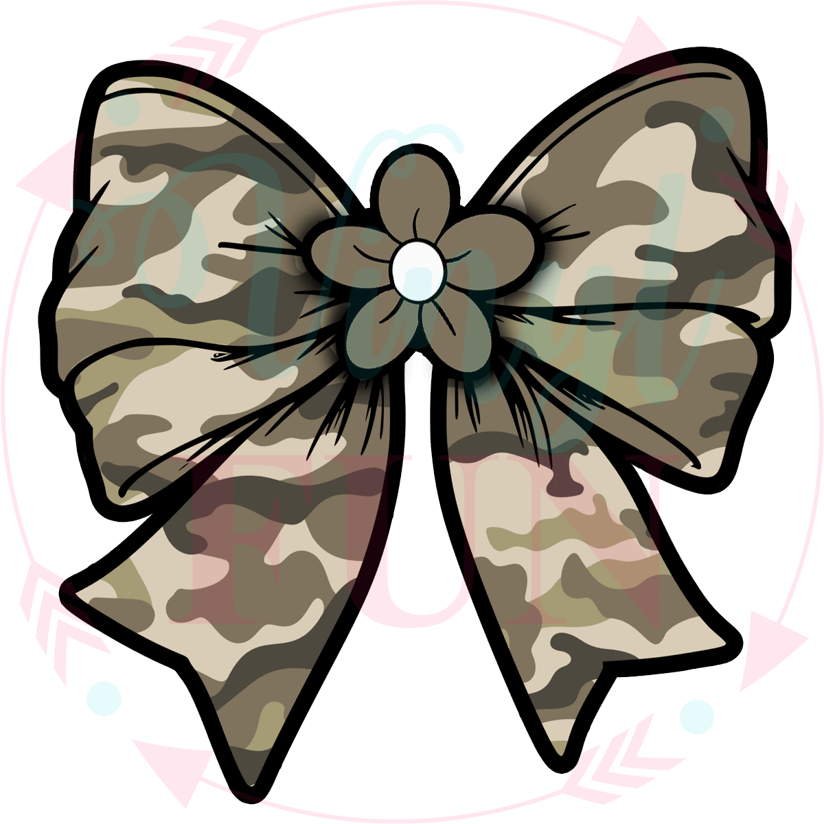 UVDTF Camo Bow Decal-D9