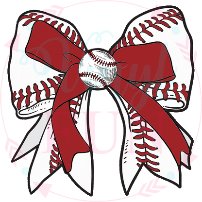 UVDTF Baseball Bow Decal-D11