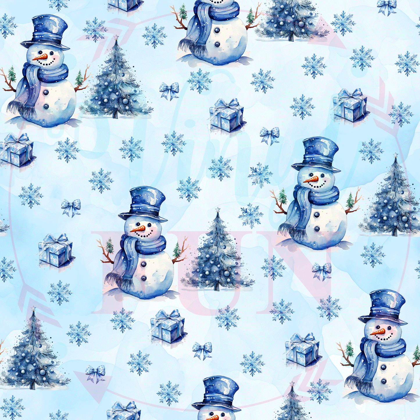 A Blue Christmas Pattern