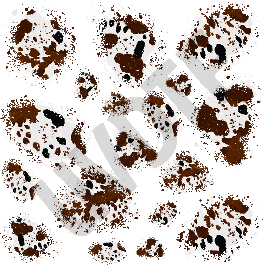 UVDTF Cow Print Bleach Elements-X14