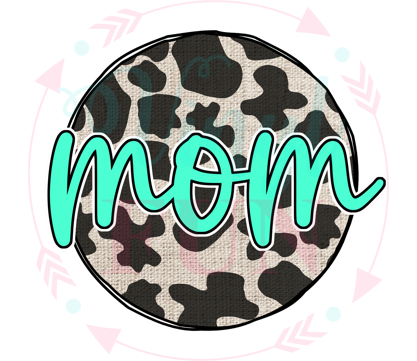 Mom Cow Print Decal-173