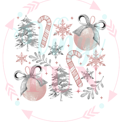 Pink Ornaments  Decal-H16