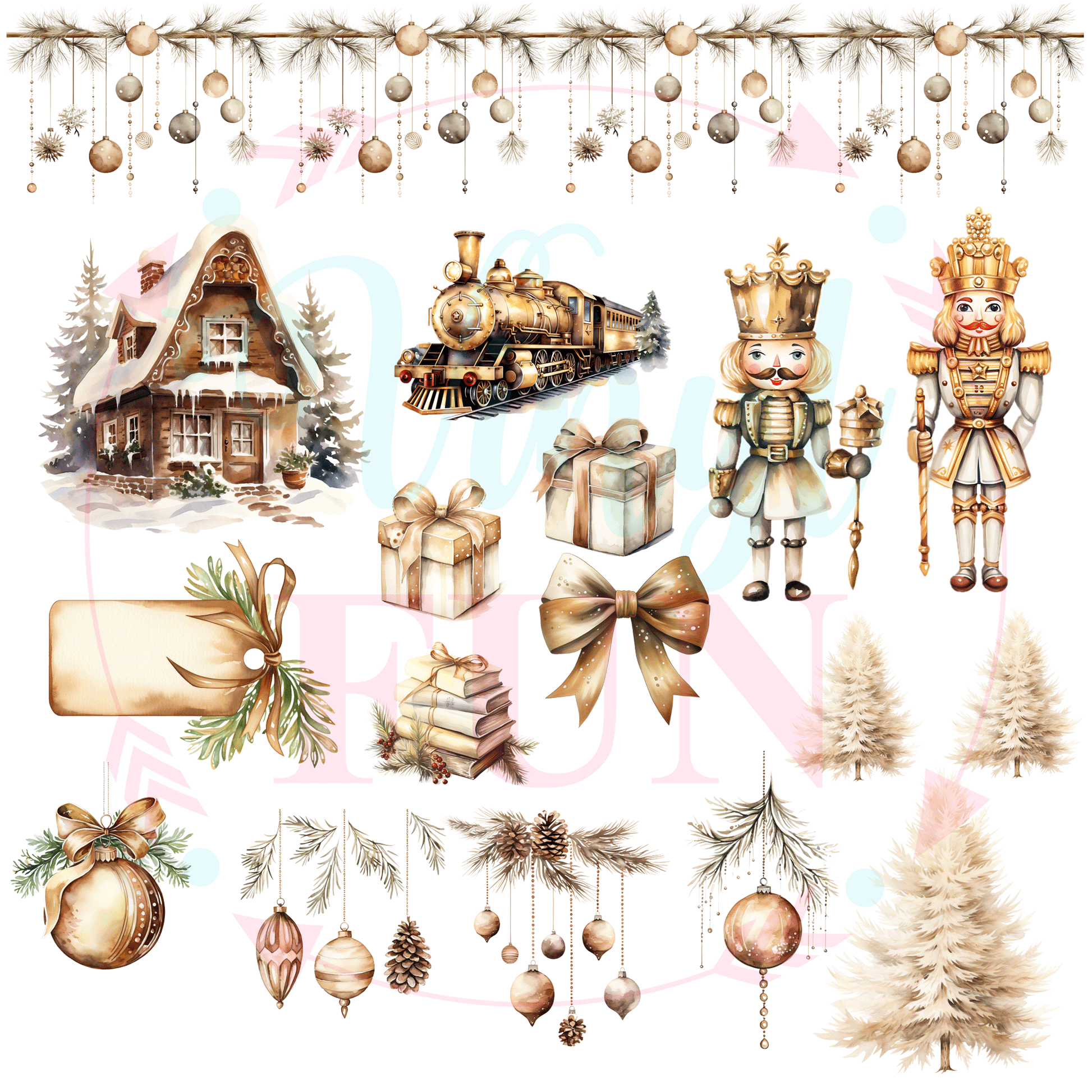 Golden Christmas Elements – Vinyl Fun golden-christmas-elements-vinyl-fun