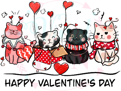 Vday Cats Decal -V3