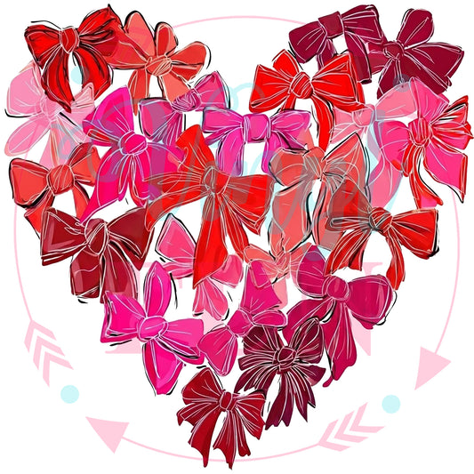 Heart From Bows Transfer -V9