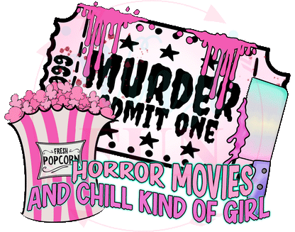 Pink Horror Movies & Chill Decal-53