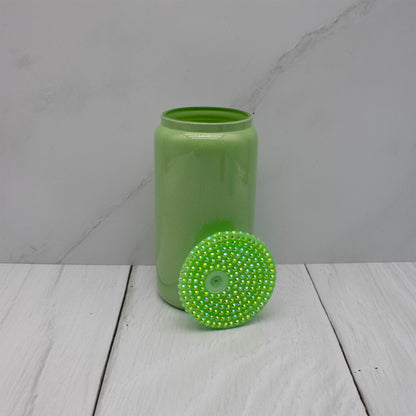 Rhinestone Lid Glass Shimmer Libbey