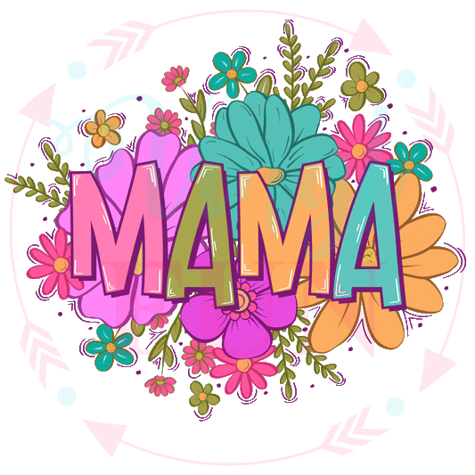 Bright Floral Mama & Mini Transfer -55