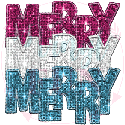Stacked Merry Decal-H94