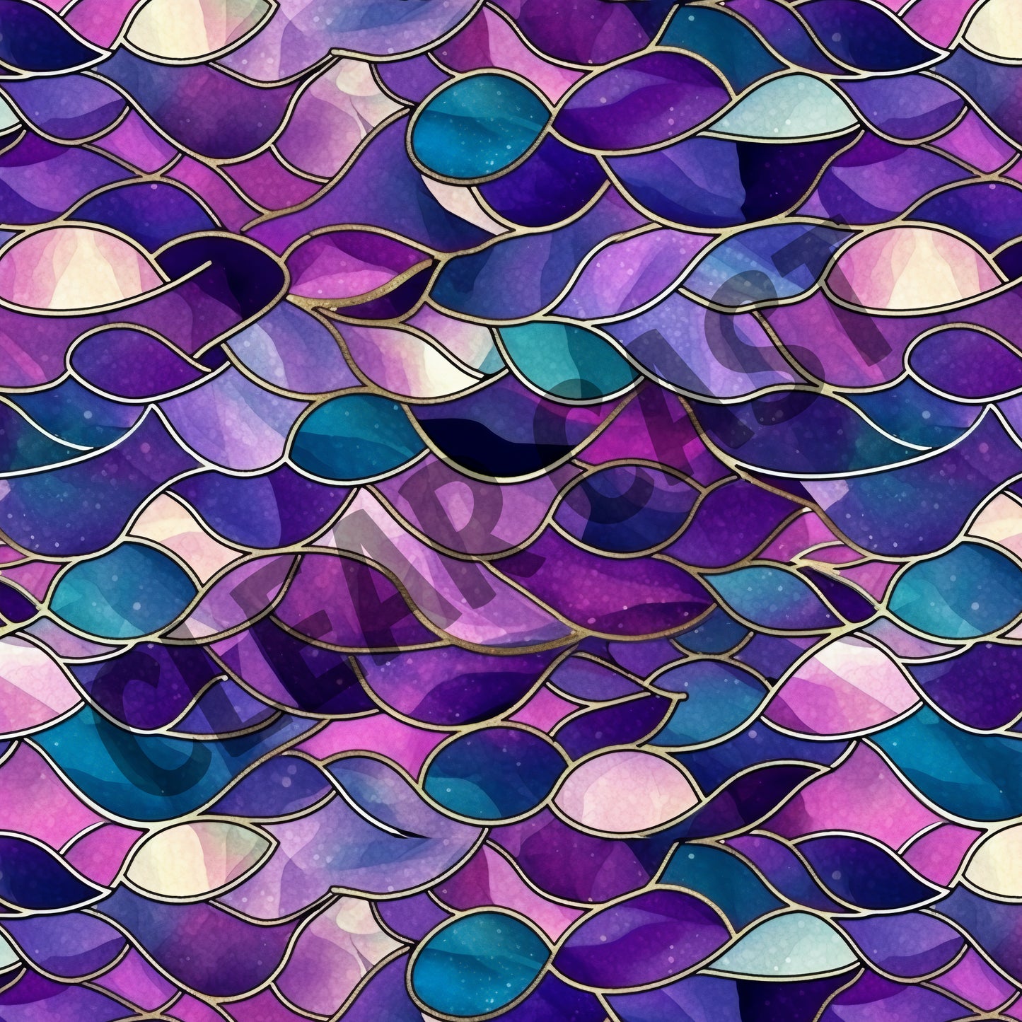 Purple Tiles-Clear Cast