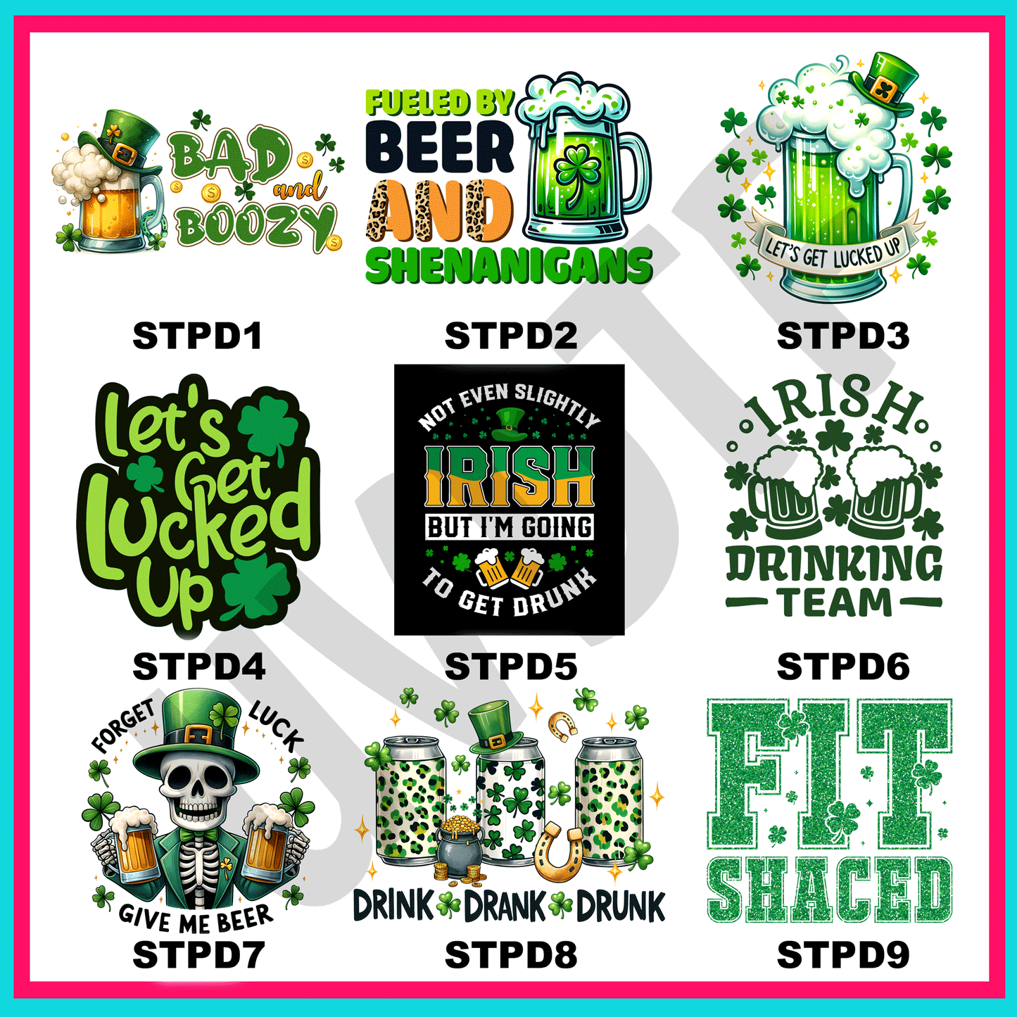 UVDTF St. Patrick's Day Drinking Decals