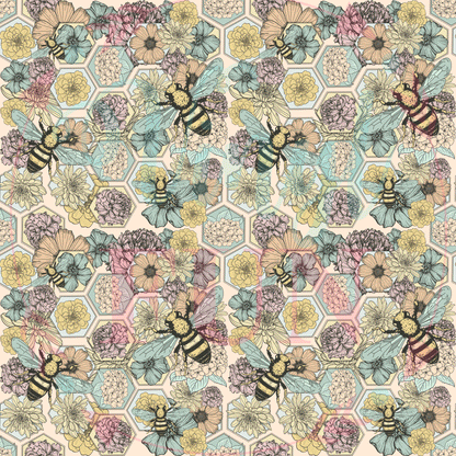 Vintage Bees Pattern-C5