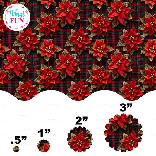 Plaid Poinsettia - Acrylic