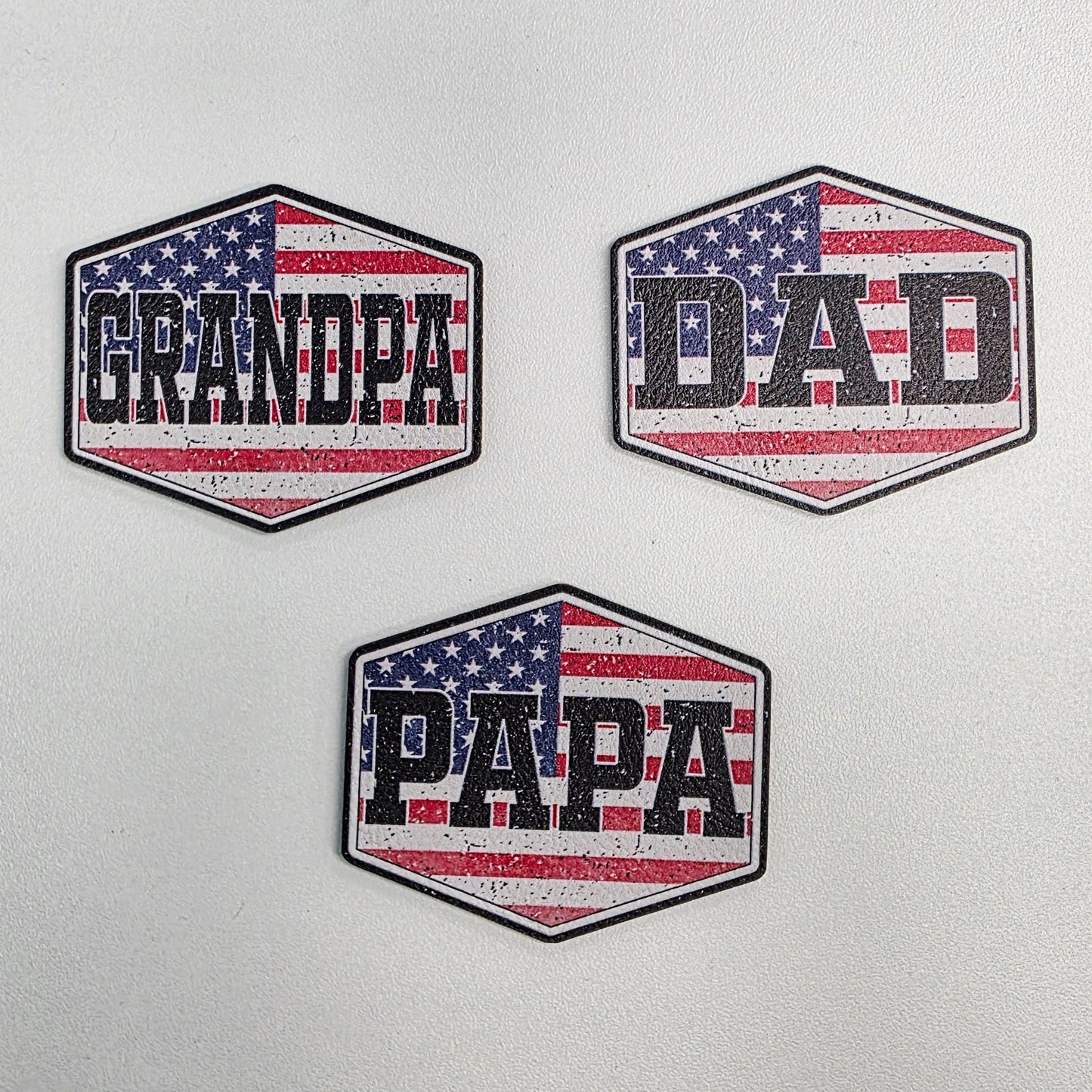 American Flag Leather Hat Patch
