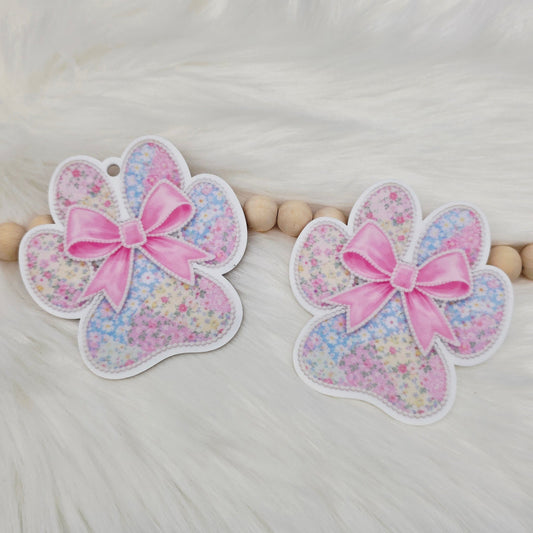 Pastel Paw Print Bag Charm