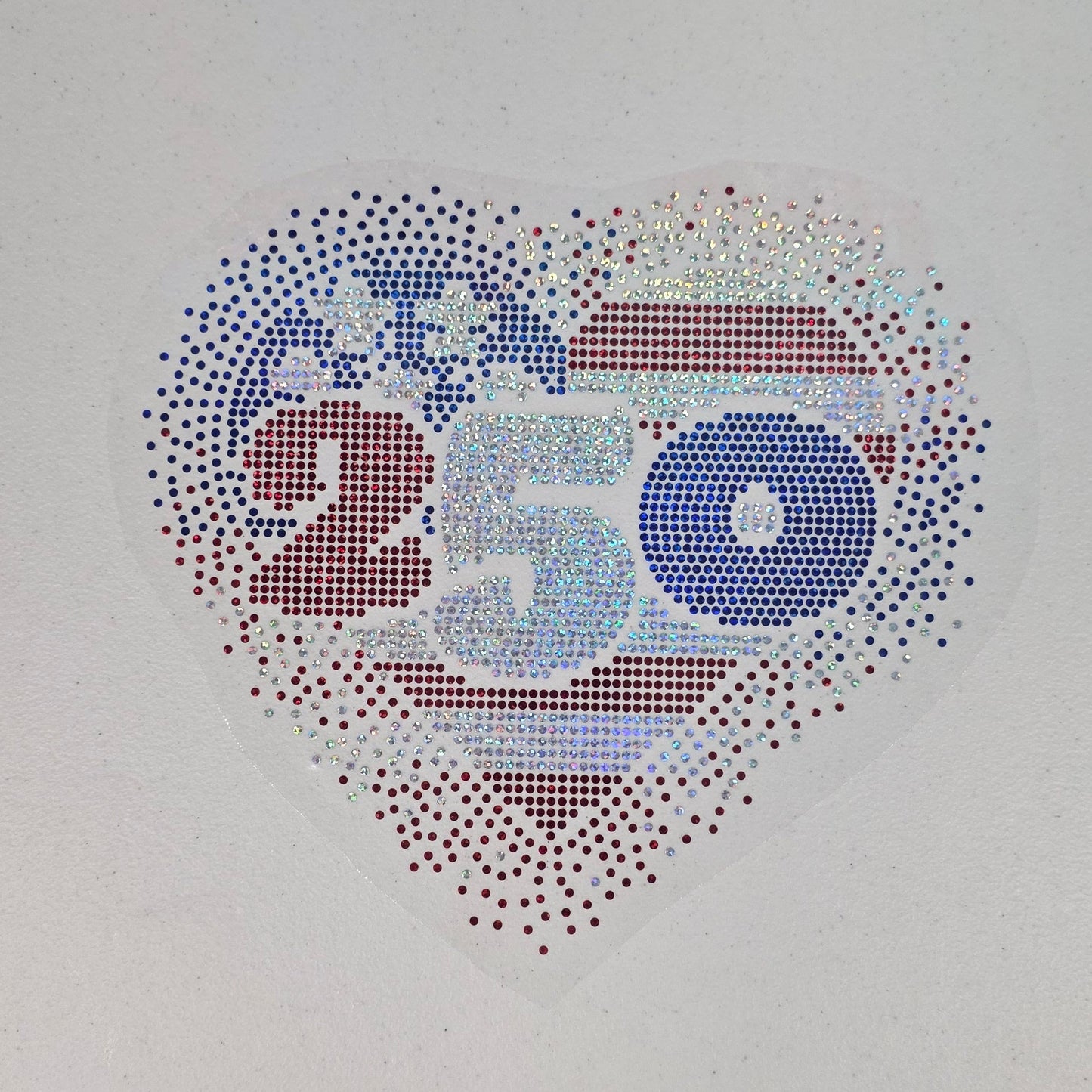 250 Heart-Spangled Holographic Transfer SP7