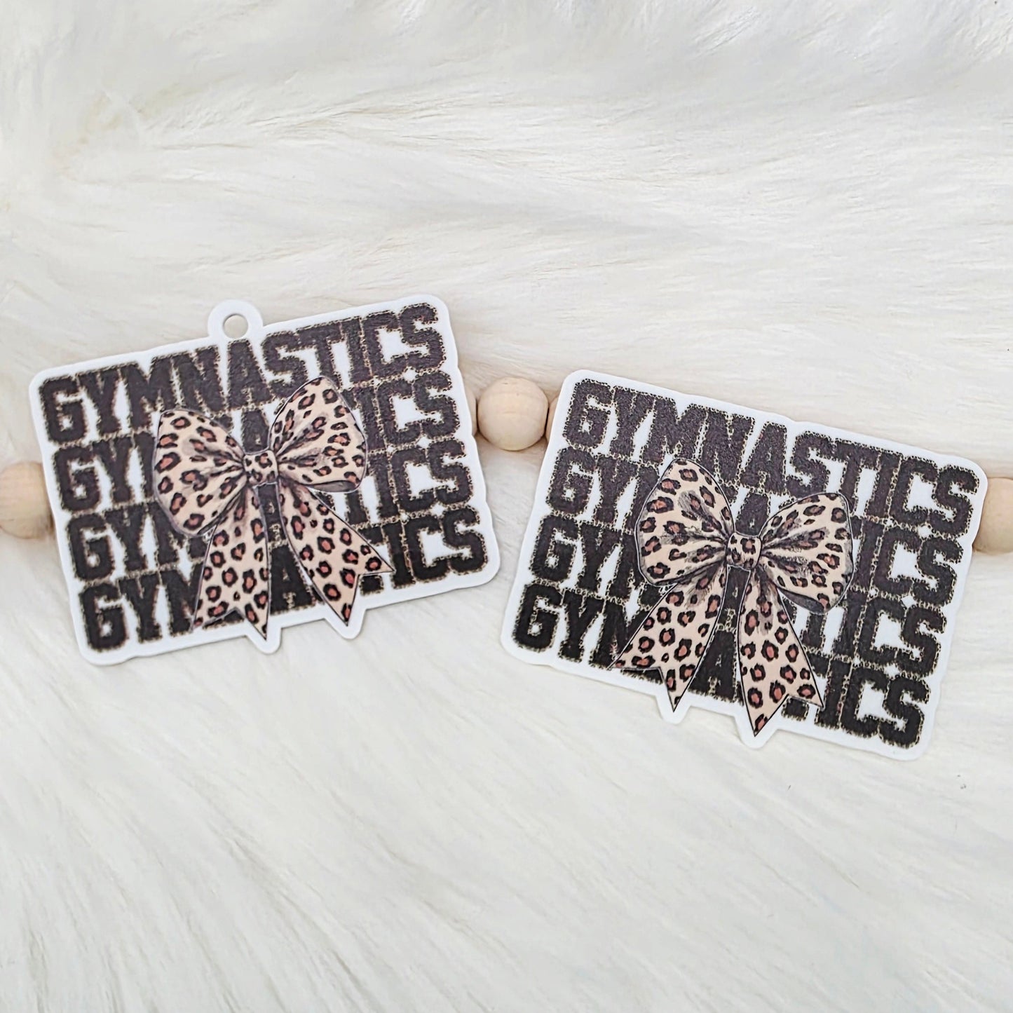Gymnastics Leopard Bag Charm