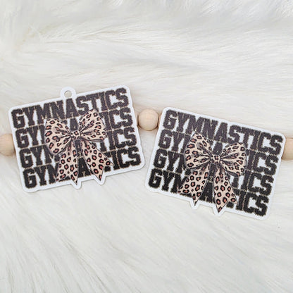 Gymnastics Leopard Bag Charm