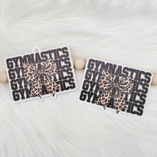 Gymnastics Leopard Bag Charm