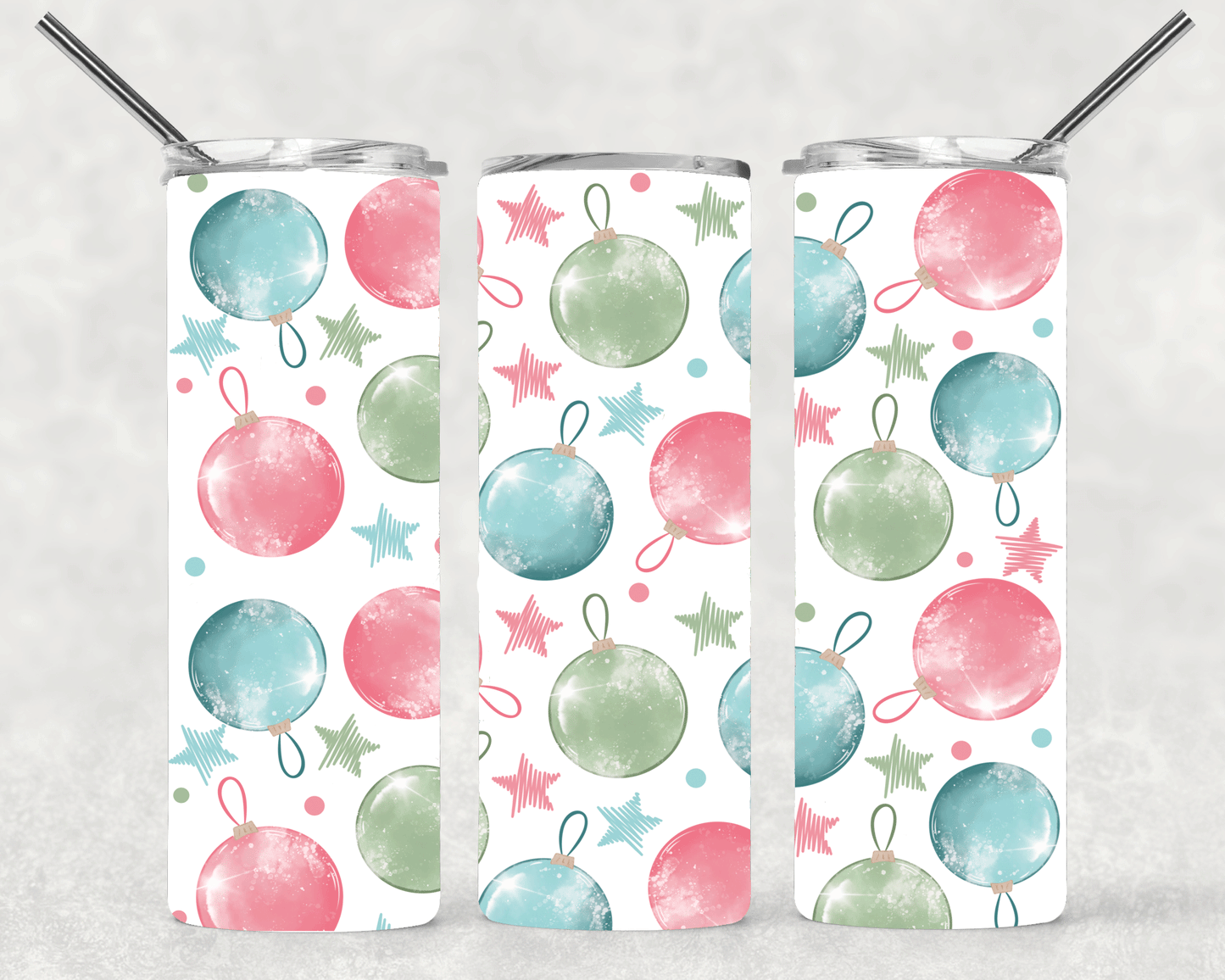 Watercolor Ornaments Wrap For Straight Tumbler-S212
