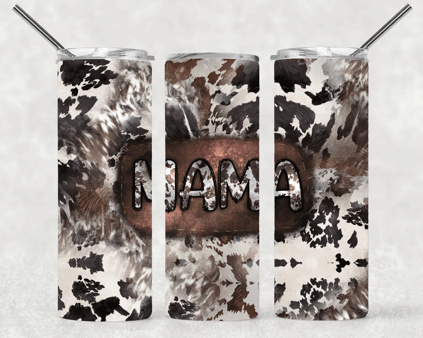 Mama Cow Print Wrap For Straight Tumbler-S229
