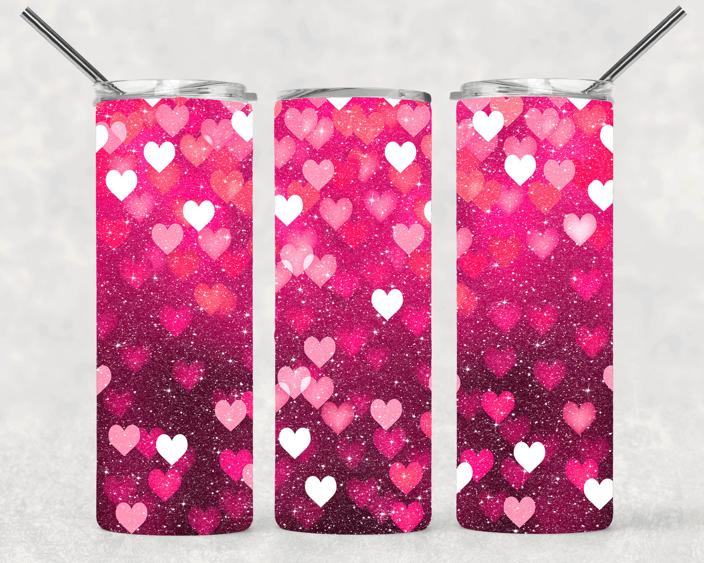 Hearts Wrap For Straight Tumbler-S231