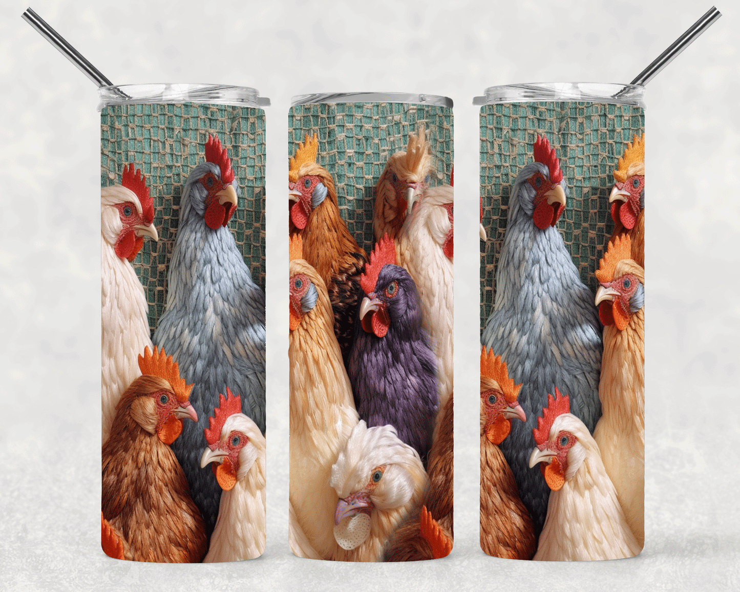 Chickens Wrap For Straight Tumbler-S249