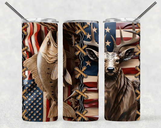 Hunting and Fishing Wrap For Straight Tumbler-S256