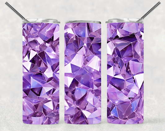 Purple Crystals Crystals Wrap For Straight Tumbler-S268