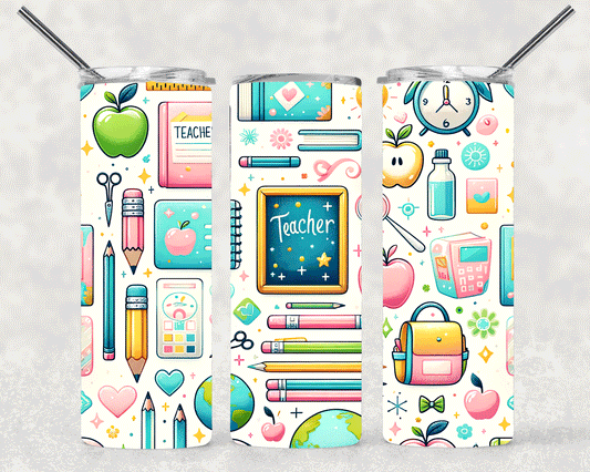 School Wrap For Straight Tumbler-S297