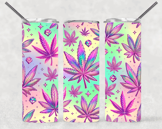 Pastel Weed Wrap For Straight Tumbler-S301