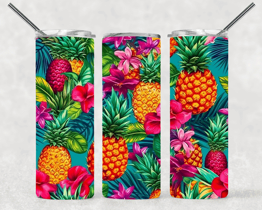 Summer Pineapple Wrap For Straight Tumbler-S304